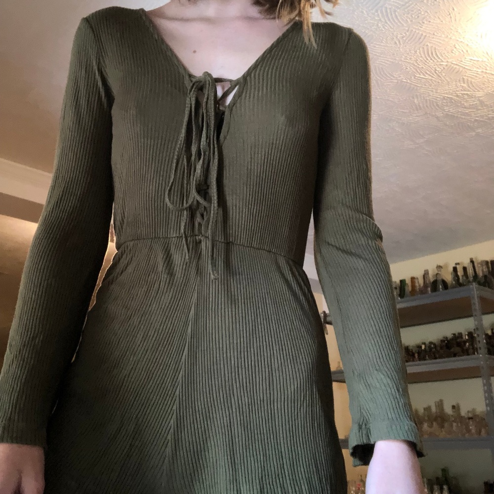 Ribbed Long Sleeve Romper